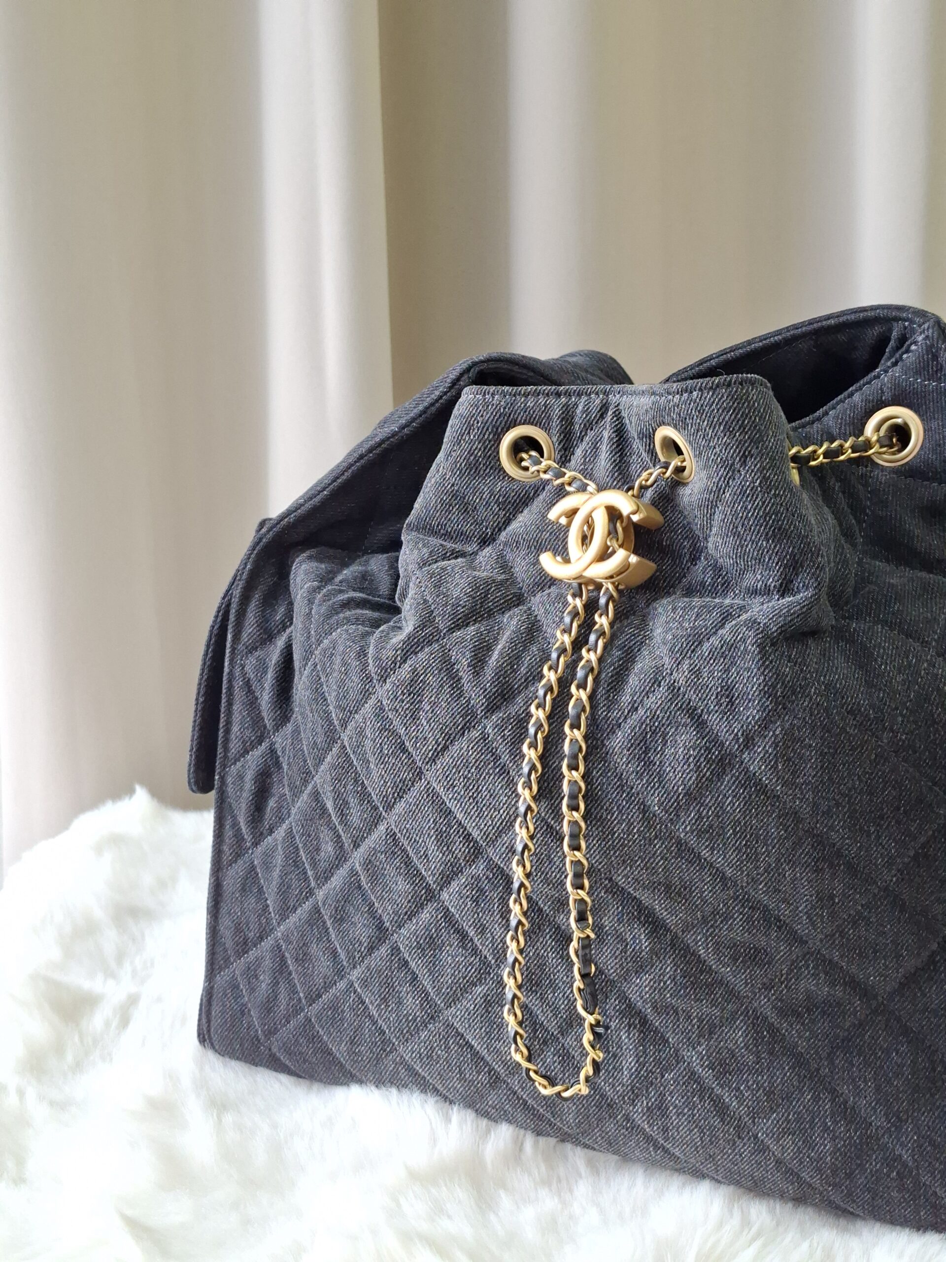 chanel c25 medium black wash denim microchipped 2025 chanel c25 medium black wash denim microchipped 2025