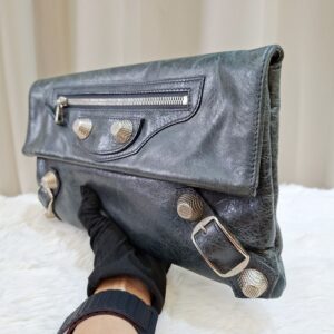 balenciaga motocross envelope clutch bag