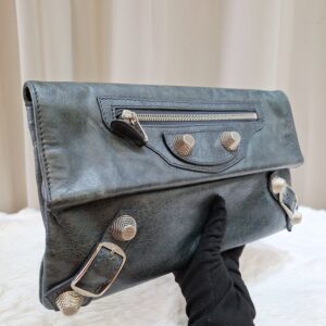 balenciaga motocross envelope clutch bag