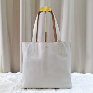 Home hermes double sens 28 reversible grey/chai stamp t