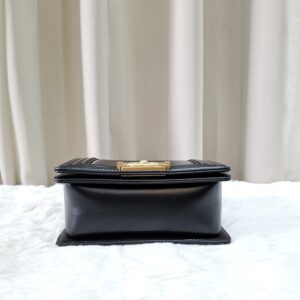 chanel mini boy lambskin black ghw microchipped