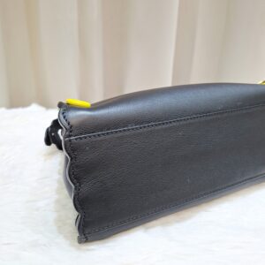 fendi peekaboo mini black multicolor eyelet trim shw