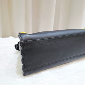 fendi peekaboo mini black multicolor eyelet trim shw