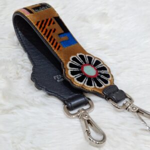 fendi peekaboo mini black multicolor eyelet trim shw
