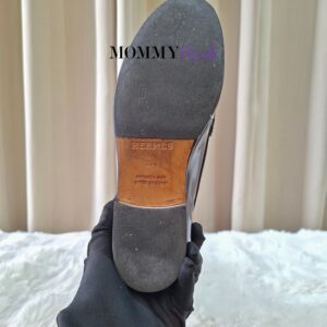 Hermes Black Top Sider Size 37.5