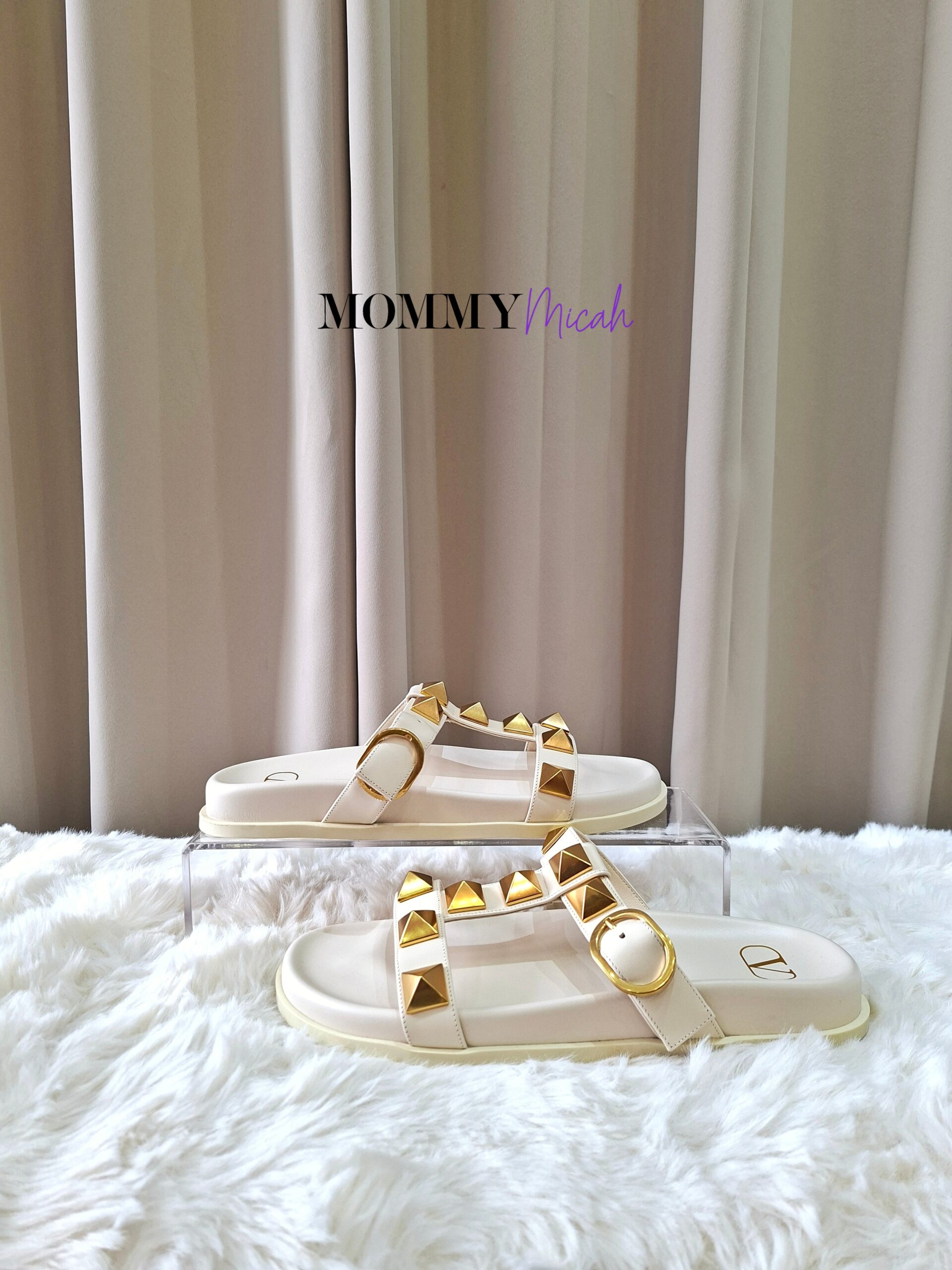 Valentino Garavani Rockstud Ivory Slip On Valentino Garavani Rockstud Ivory Slip On