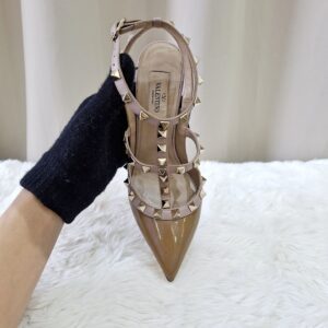 Valentino Dark Brown Ankle Strap Heels