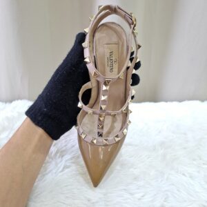 Valentino Dark Brown Ankle Strap Heels