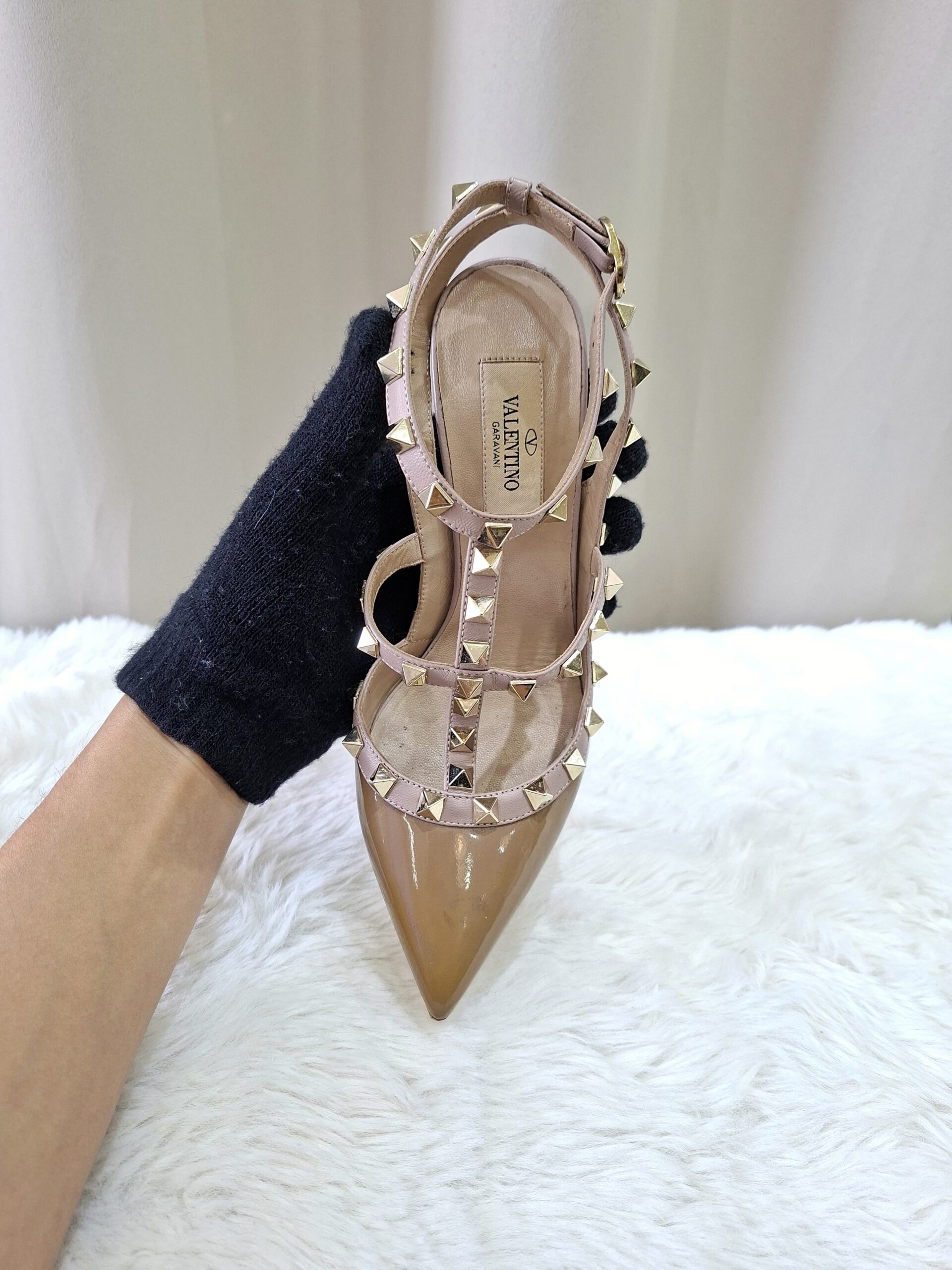 0006584 (9) Valentino Dark Brown Ankle Strap Heels