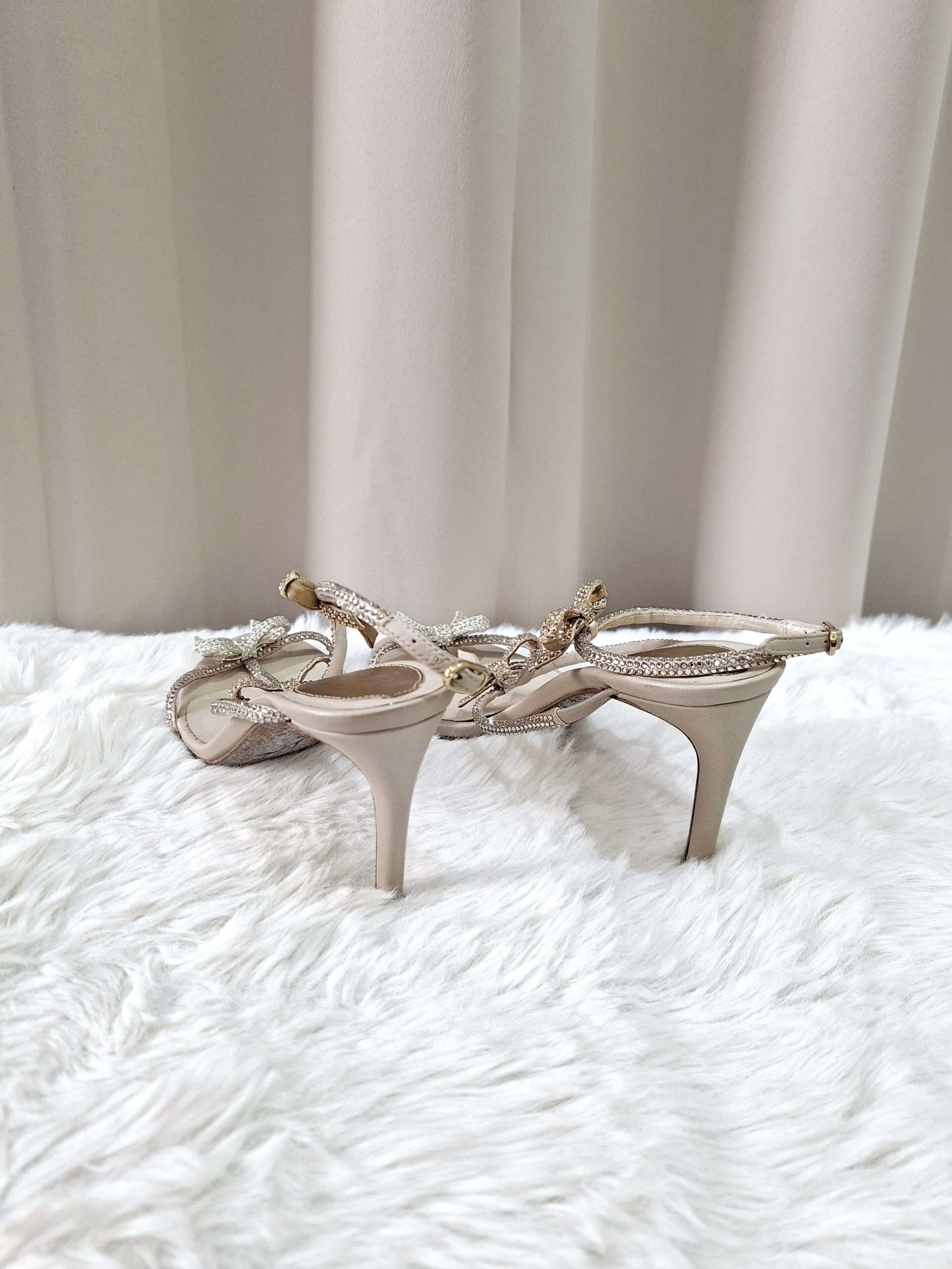 Rene Caovilla Satin/Crystal Honey Heels Rene Caovilla Satin/Crystal Honey Heels