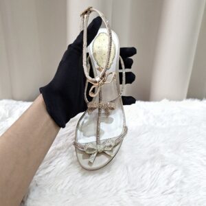 Rene Caovilla Satin/Crystal Honey Heels