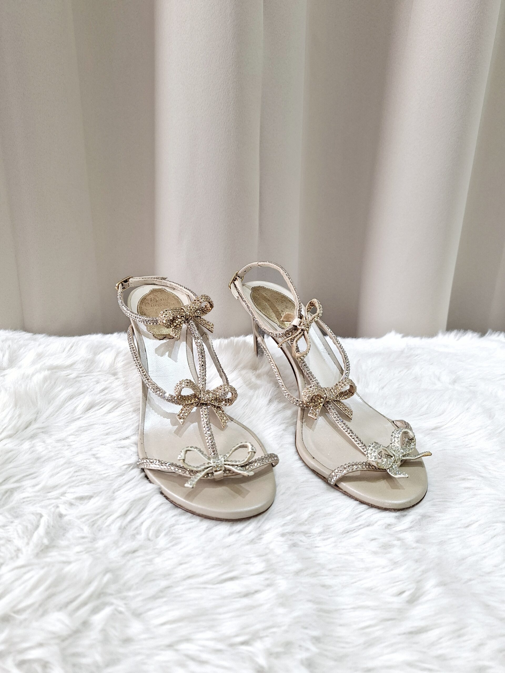 Rene Caovilla Satin/Crystal Honey Heels Rene Caovilla Satin/Crystal Honey Heels