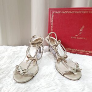 Home Rene Caovilla Satin/Crystal Honey Heels