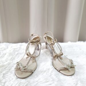 Rene Caovilla Satin/Crystal Honey Heels