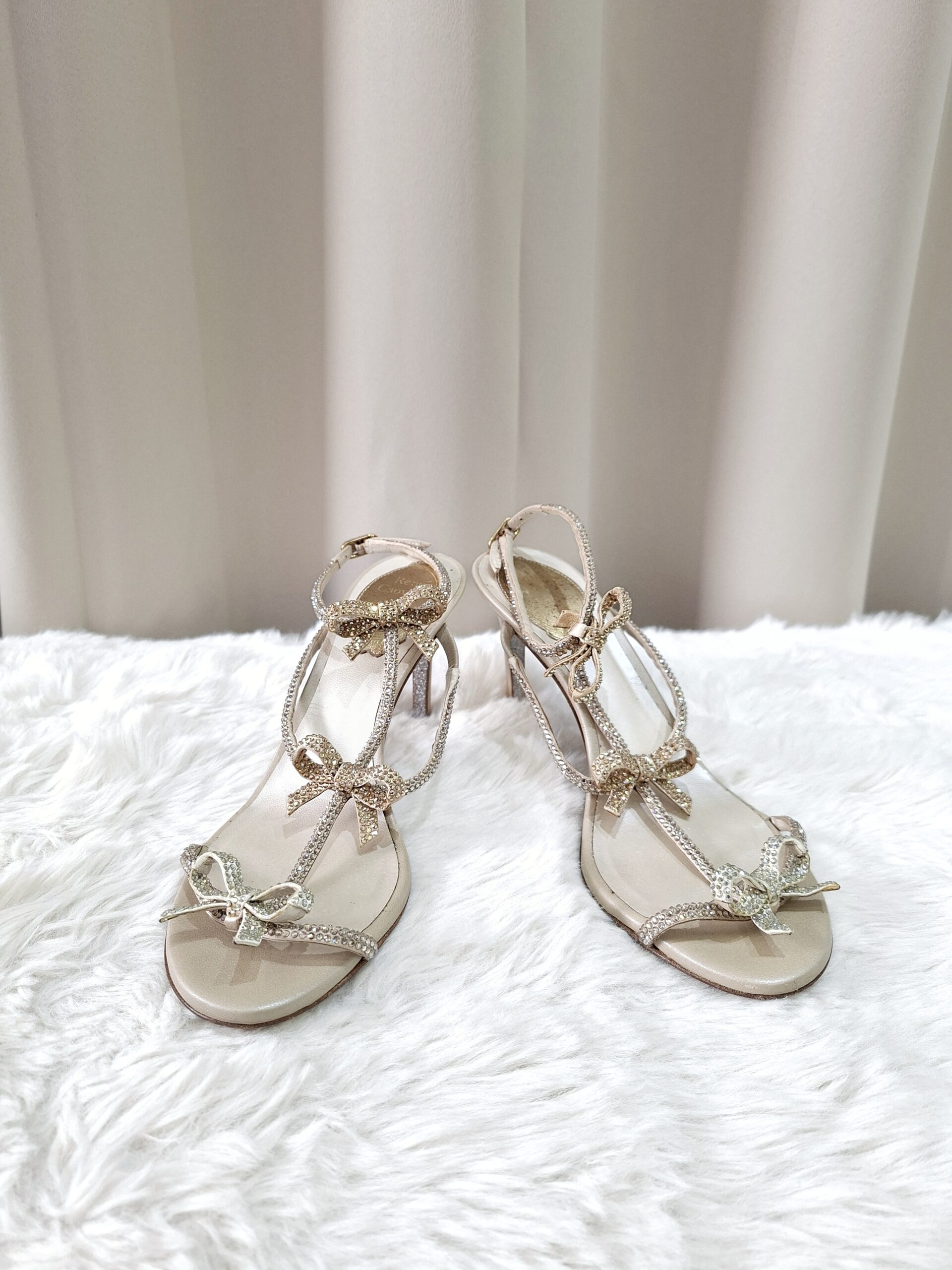 Rene Caovilla Satin/Crystal Honey Heels Rene Caovilla Satin/Crystal Honey Heels