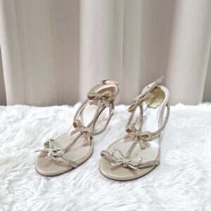 Rene Caovilla Satin/Crystal Honey Heels