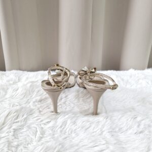 Rene Caovilla Satin/Crystal Honey Heels