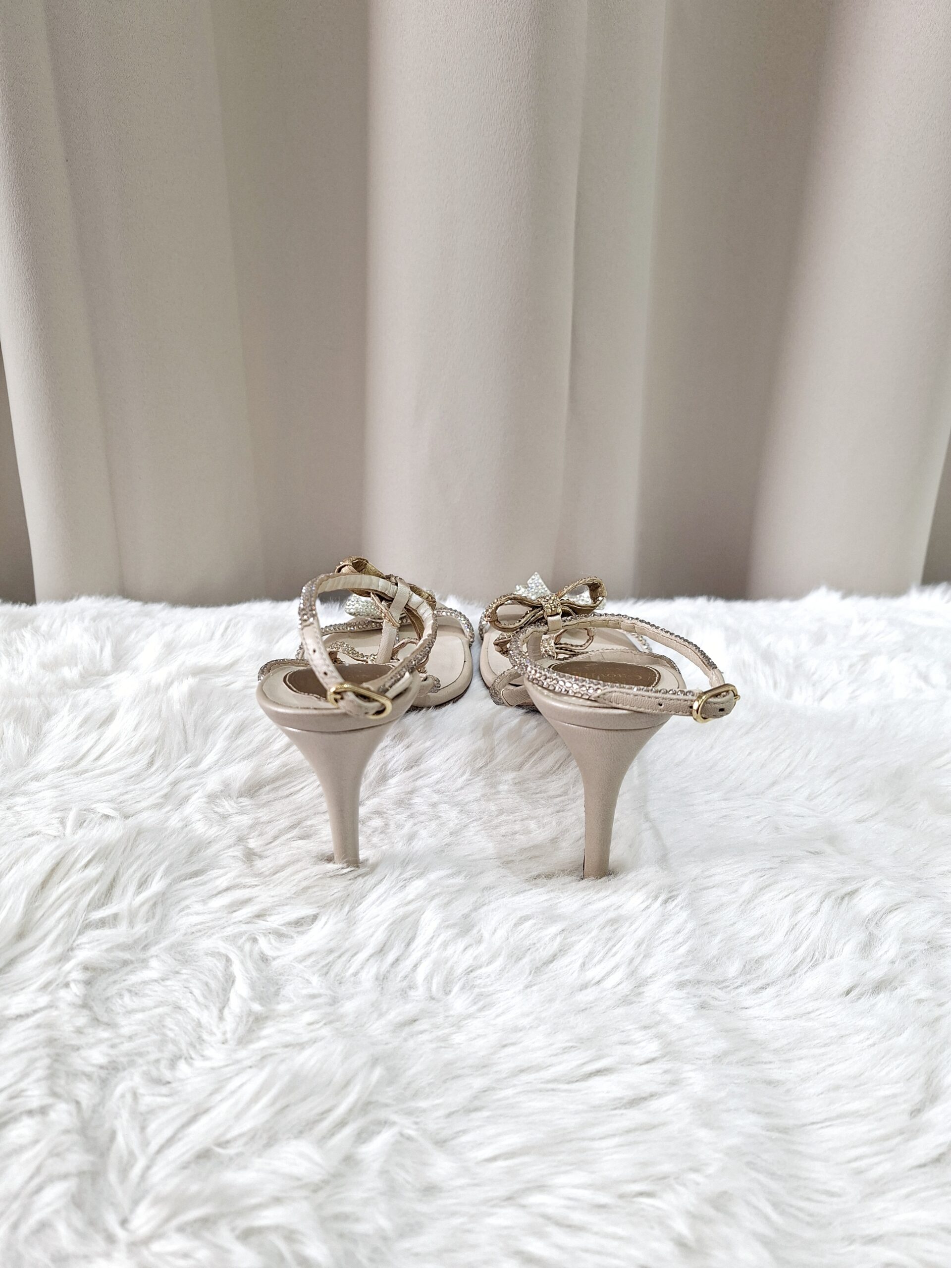 Rene Caovilla Satin/Crystal Honey Heels Rene Caovilla Satin/Crystal Honey Heels
