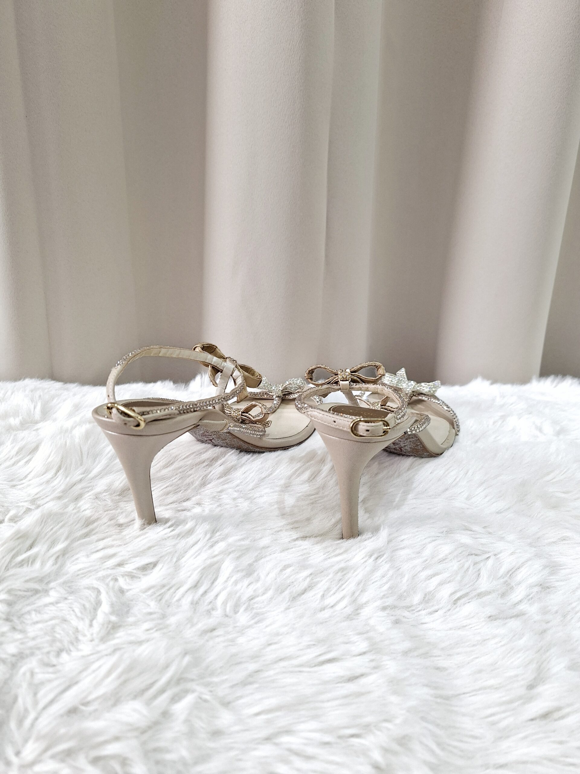 Rene Caovilla Satin/Crystal Honey Heels Rene Caovilla Satin/Crystal Honey Heels