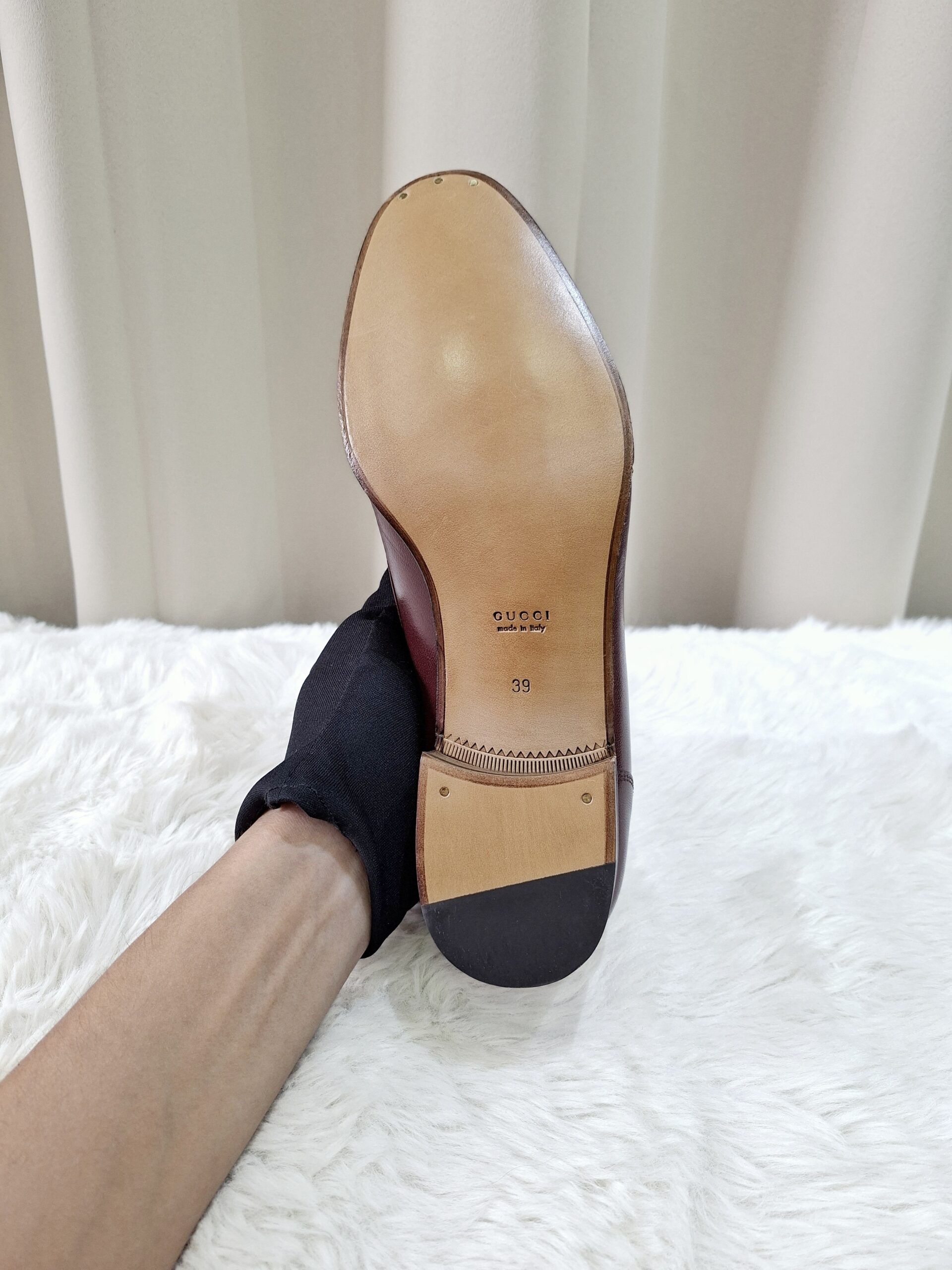 Gucci Burgundy Leather Web Slip On Loafer Gucci Burgundy Leather Web Slip On Loafer
