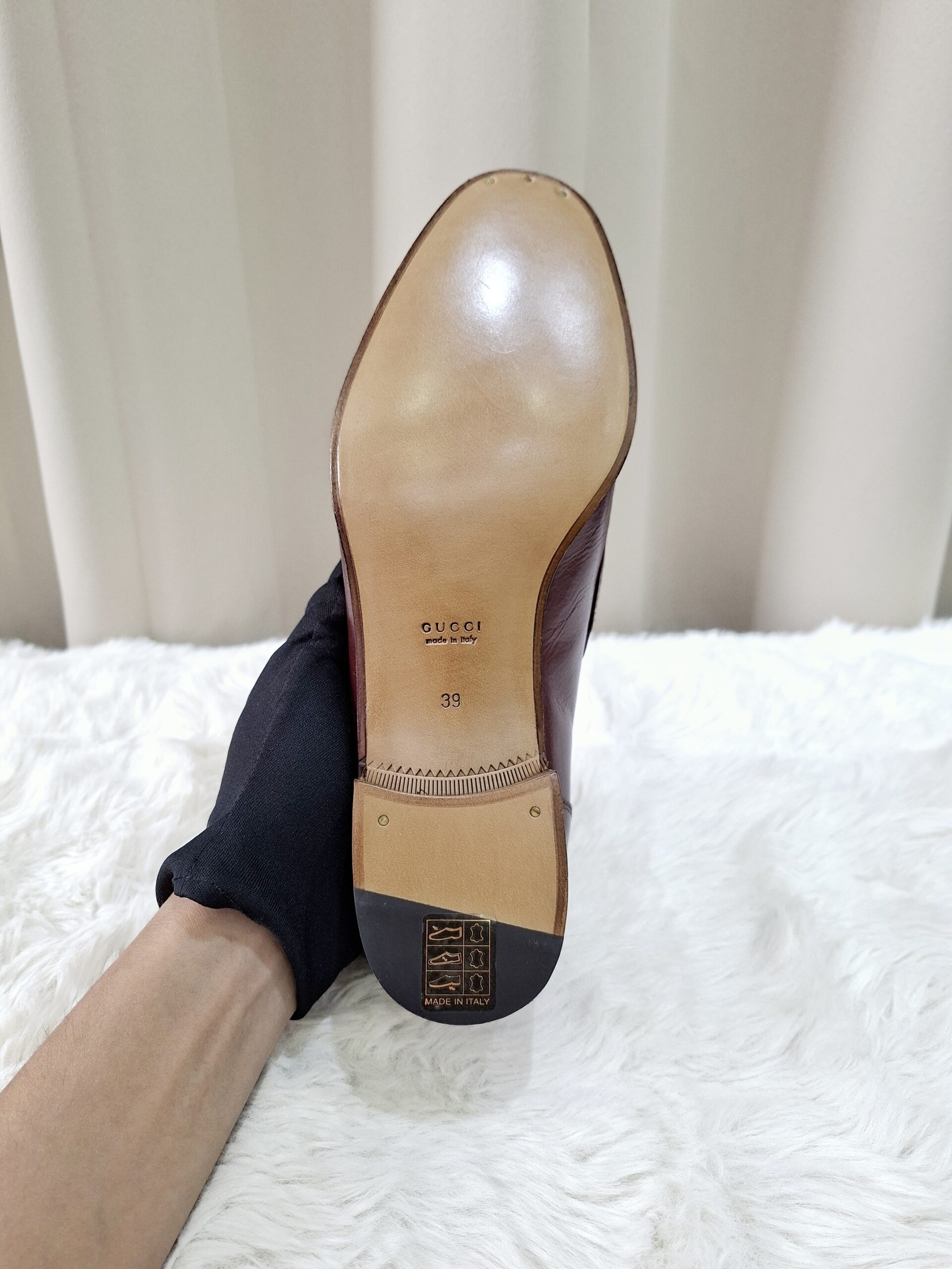 Gucci Burgundy Leather Web Slip On Loafer Gucci Burgundy Leather Web Slip On Loafer