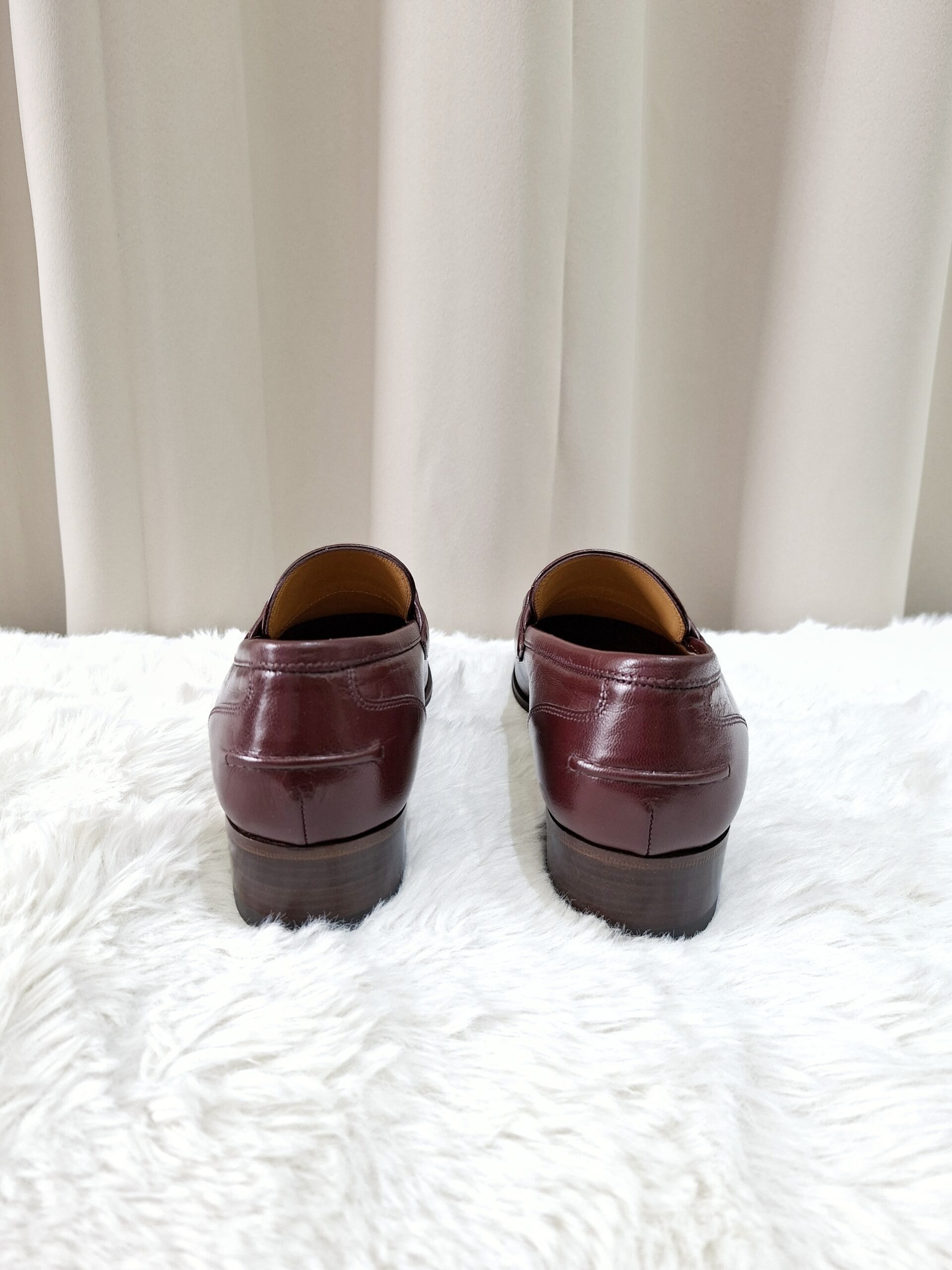 Gucci Burgundy Leather Web Slip On Loafer Gucci Burgundy Leather Web Slip On Loafer