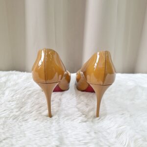 Christian Louboutin Mustard Patent Leather Pumps