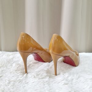 Christian Louboutin Mustard Patent Leather Pumps