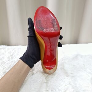 Christian Louboutin Mustard Patent Leather Pumps
