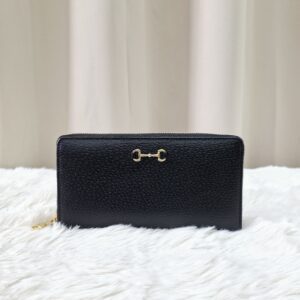 Home Gucci Black All Zip Long Wallet