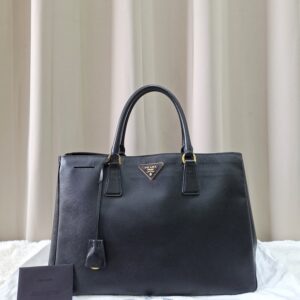 Home Prada Galleria Saffiano Black Tote Bag #180