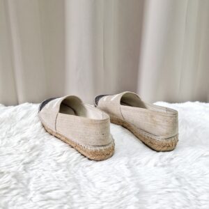 Chanel CC Espadrille Beige Canvas