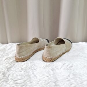 Chanel CC Espadrille Beige Canvas