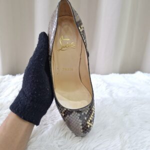 Christian Louboutin Grey Phyton Leather Pump