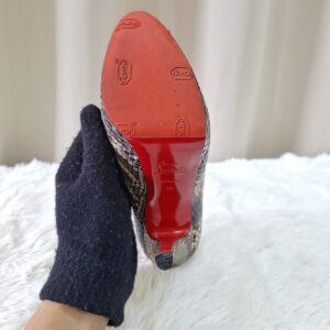 Christian Louboutin Grey Phyton Leather Pump