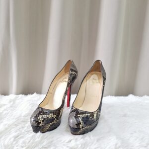 Christian Louboutin Grey Phyton Leather Pump