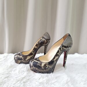Christian Louboutin Grey Phyton Leather Pump