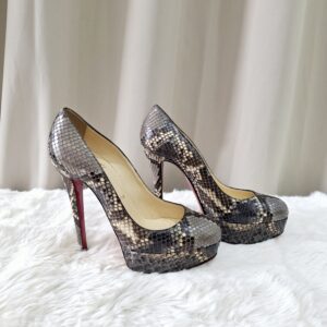 Christian Louboutin Grey Phyton Leather Pump