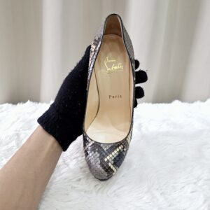Christian Louboutin Grey Phyton Leather Pump
