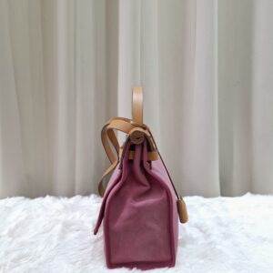 Hermes Herbag Pink Canvas