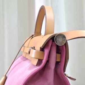 Hermes Herbag Pink Canvas