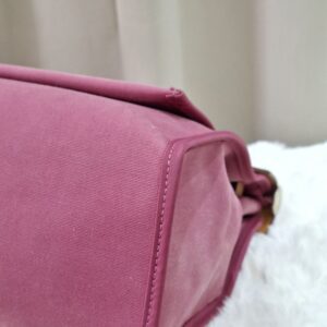 Hermes Herbag Pink Canvas