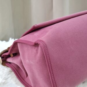 Hermes Herbag Pink Canvas