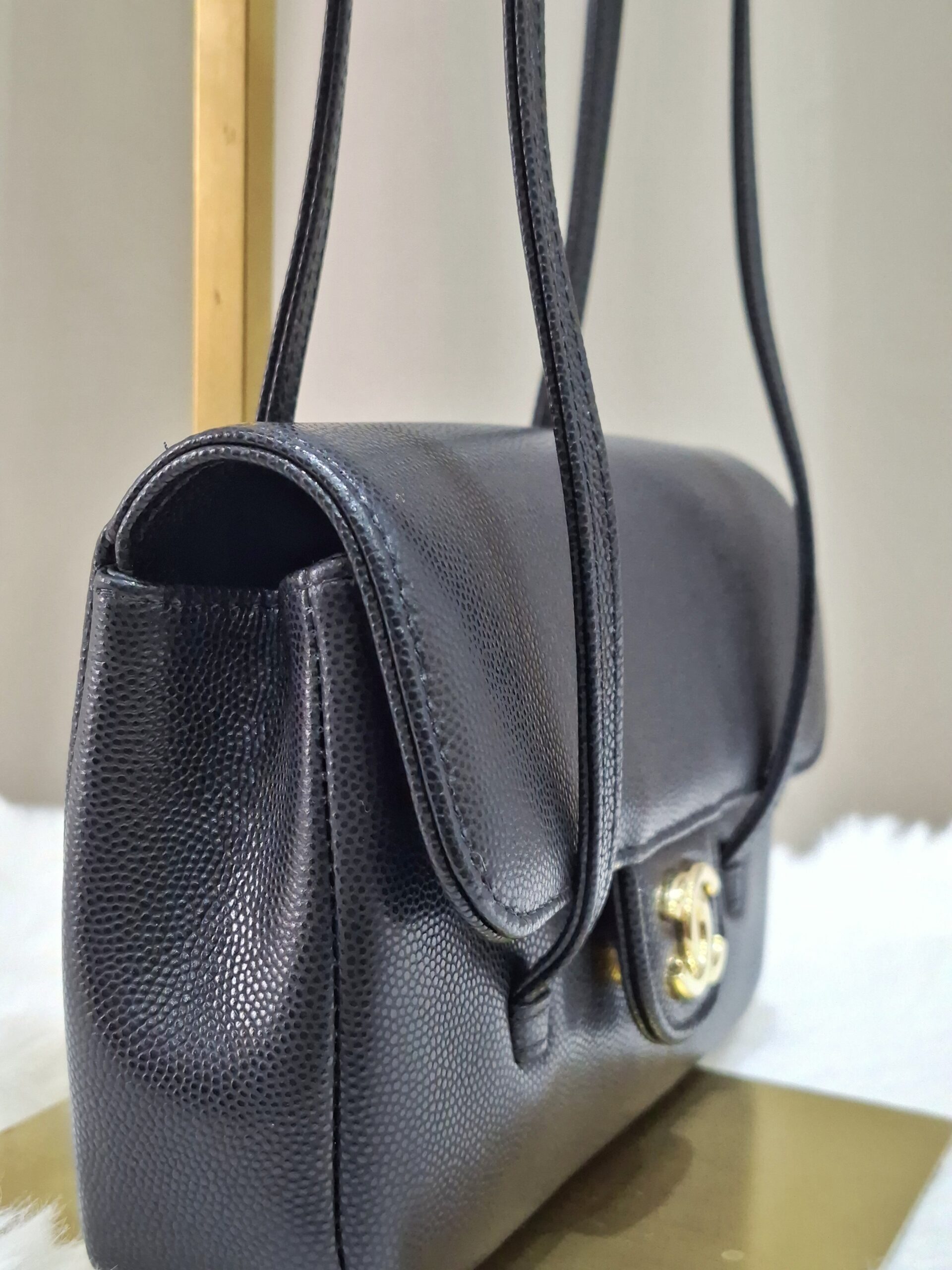 Brand New Chanel Mini Preppy Coco Black Shoulder Bag ) Brand New Chanel Mini Preppy Coco Black Shoulder Bag