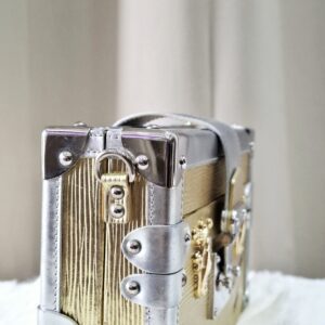 LV Metallic Gold/Silver Petite Malle Bag
