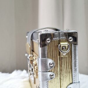 LV Metallic Gold/Silver Petite Malle Bag