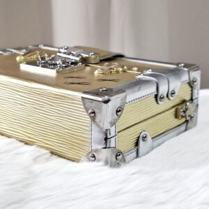 LV Metallic Gold/Silver Petite Malle Bag