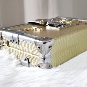 LV Metallic Gold/Silver Petite Malle Bag