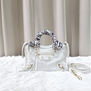 Balenciaga Classic City Scarf Nano White
