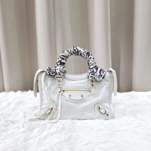 Balenciaga Classic City Scarf Nano White